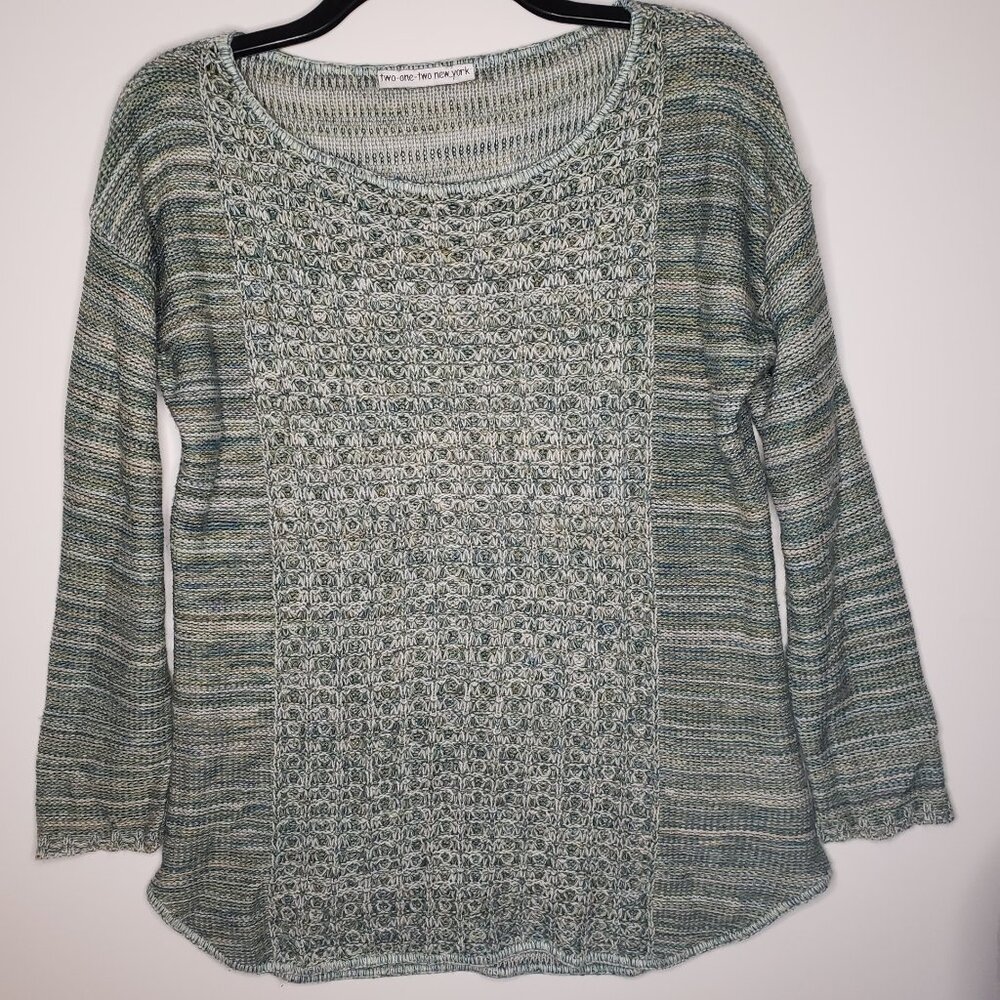 USA made Long sleeve Knit Sweater Top (Shirt) Unique Vintage Women suze M/L